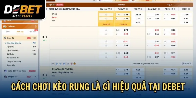 Cách chơi kèo rung là gì hiệu quả tại Debet