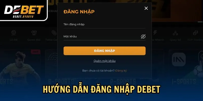 Hướng dẫn đăng nhập Debet