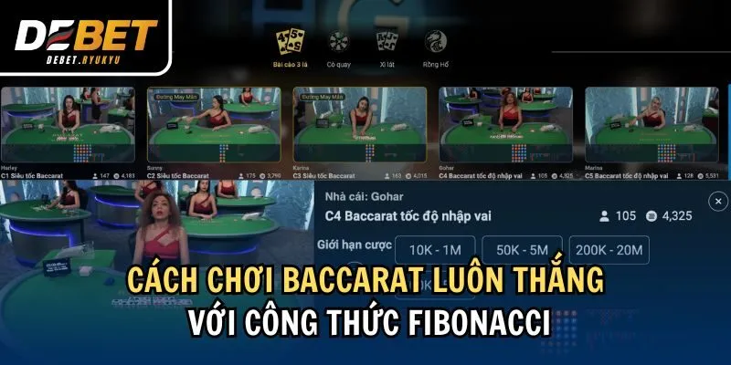 Cách chơi Baccarat luôn thắng với công thức Fibonacci