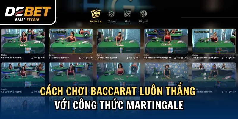 Cách chơi Baccarat luôn thắng với công thức Martingale