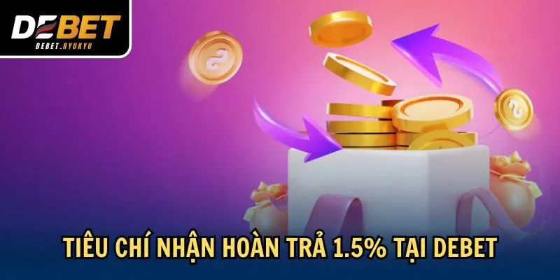 Tiêu chí nhận hoàn trả 1.5% tại Debet