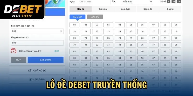 Lô đề Debet truyền thống